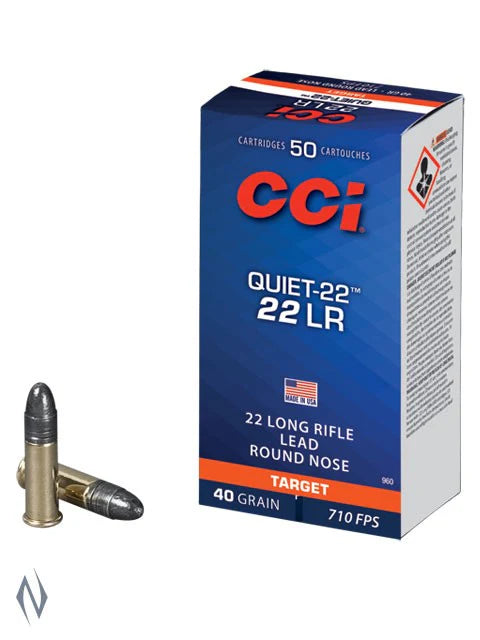 CCI 22LR QUIET 40GR LRN 710FPS