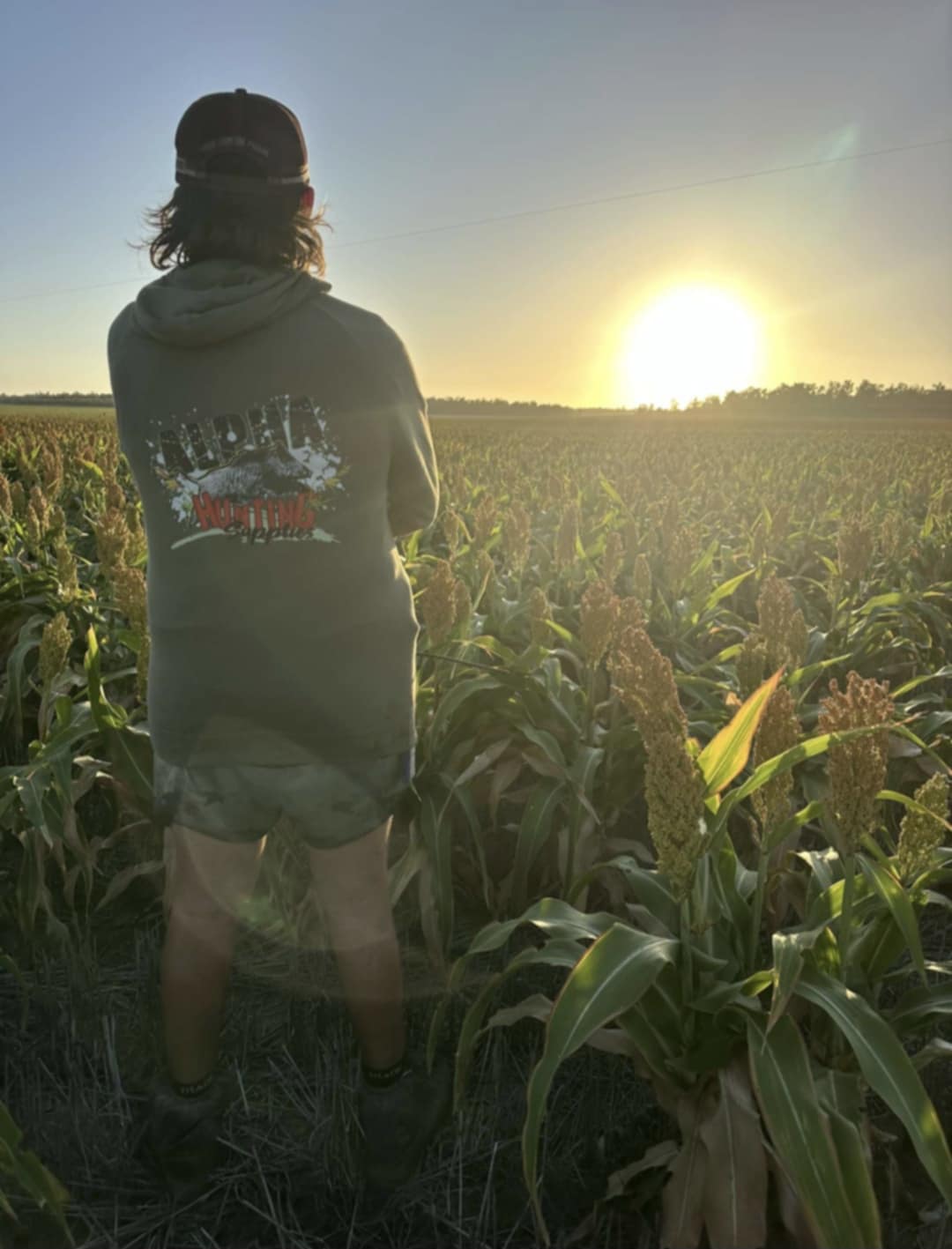 Alpha Hunting Running Boar Mid Weight fleece Hoodie