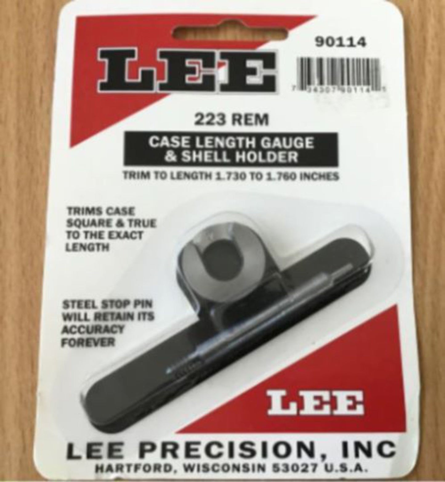 Lee Case Length Gauge and Shell Holder - 223 Remington - 90114
