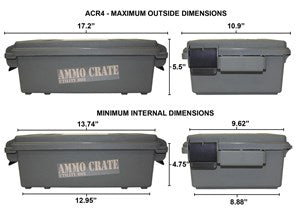 MTM AMMO CRATE UTILITY BOX - 570 ARMY GREEN FITS 10 BOXES OF 12 GAUGE