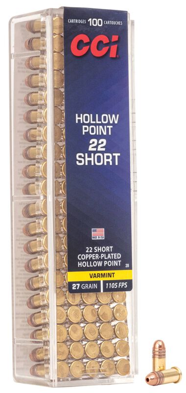 Short Hollow Point 22 Short 27 Grain (100)