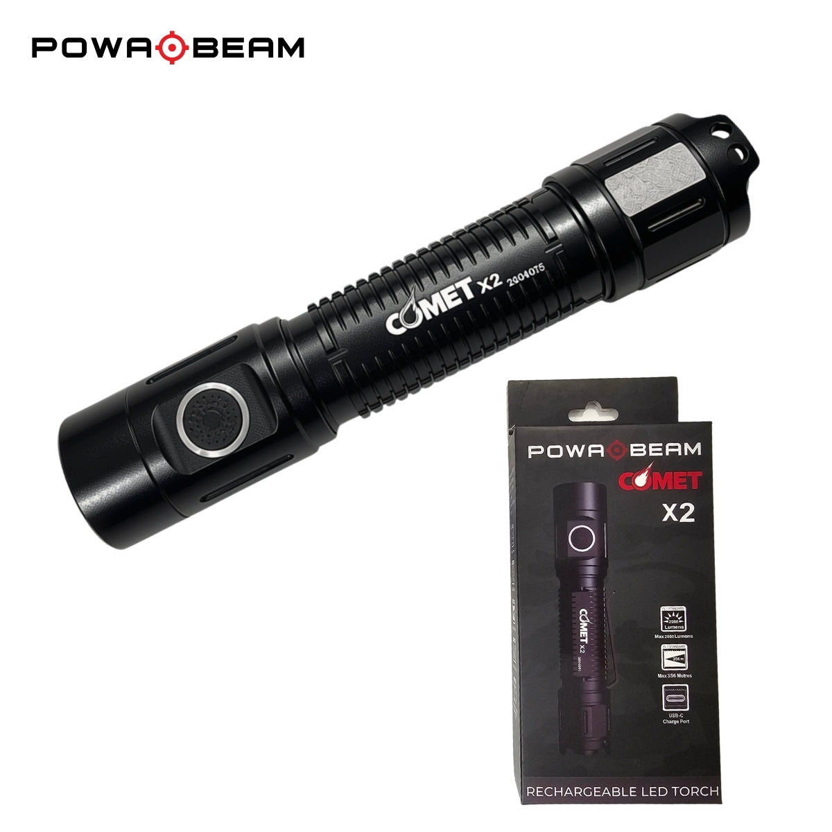 Powa Beam Comet X2 LED Torch - 2080lm