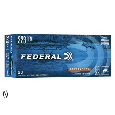 FEDERAL 223 REM 55GR SP POWER-SHOK (20)