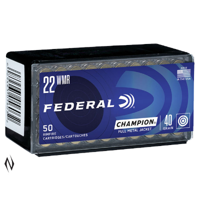 FEDERAL 22WMR 40GR FMJ CHAMPION 1880FPS (50)