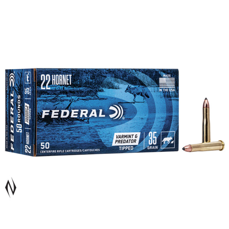 FEDERAL 22 HORNET 35GR TIPPED VARMINT 50pk