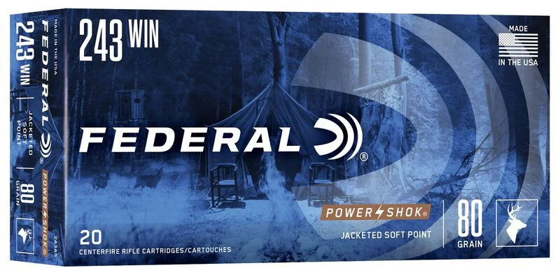 Power-Shok Rifle 243 Win 80 Grain (20)