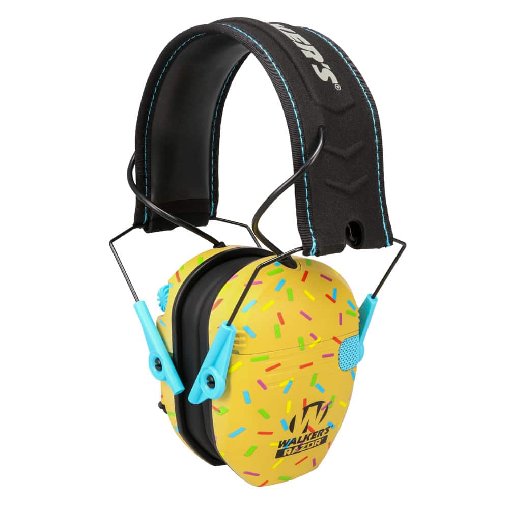 Razor Slim Electronic Ear Muffs Gold Sprinkle