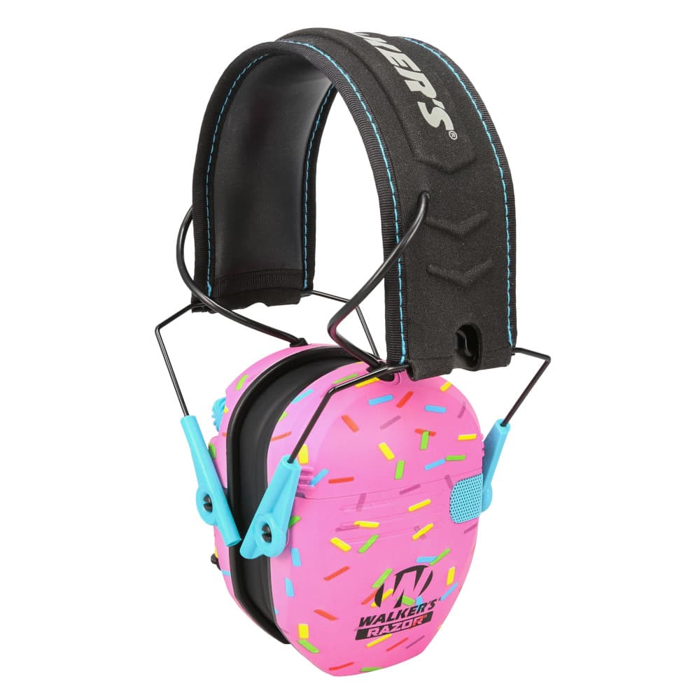 Walkers Razor Slim Electronic Ear Muffs Pink Sprinkle