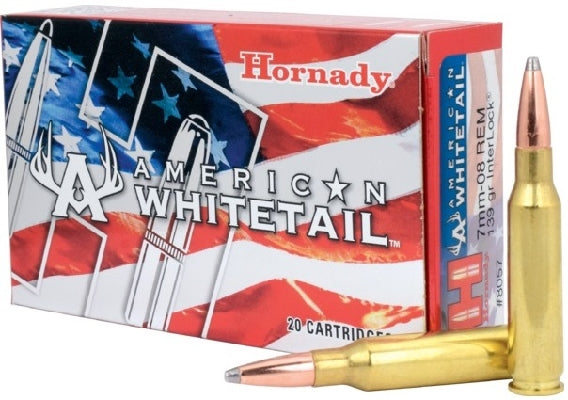 Hornady 7mm-08 Rem 139 grain SP American Whitetail Ammo 20 rd