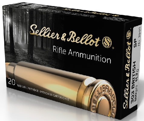 Sellier & Bellot 303 British 180 grain SP Ammo 20 rd