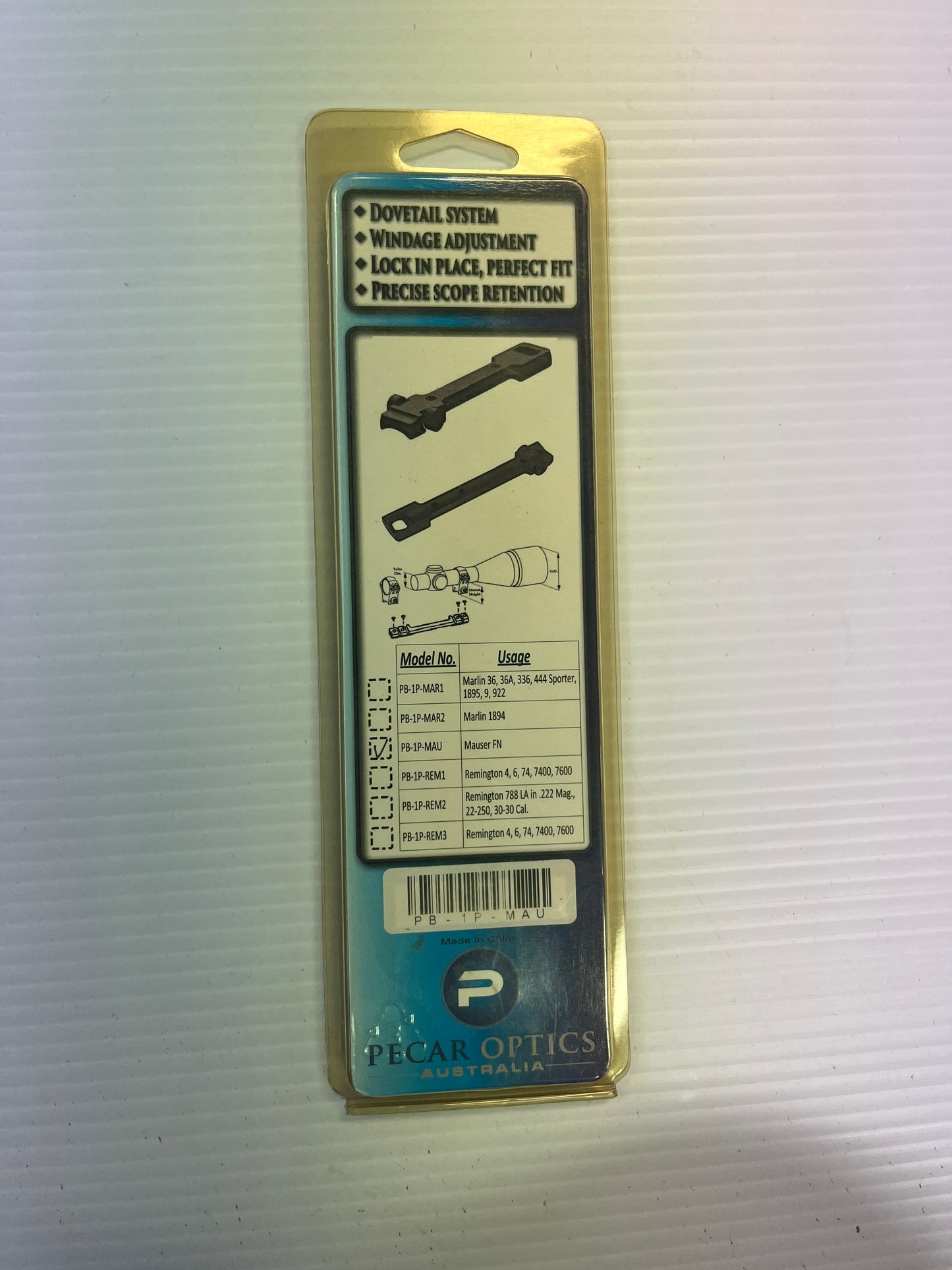 pecar Optics - Mauser FN twist in base