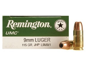 Remington 9mmLuger 115GR JHP