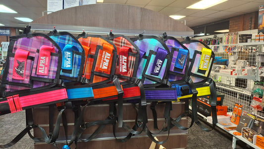 Mesh Dual Tracker/GPS/UHF holders with knife sheath