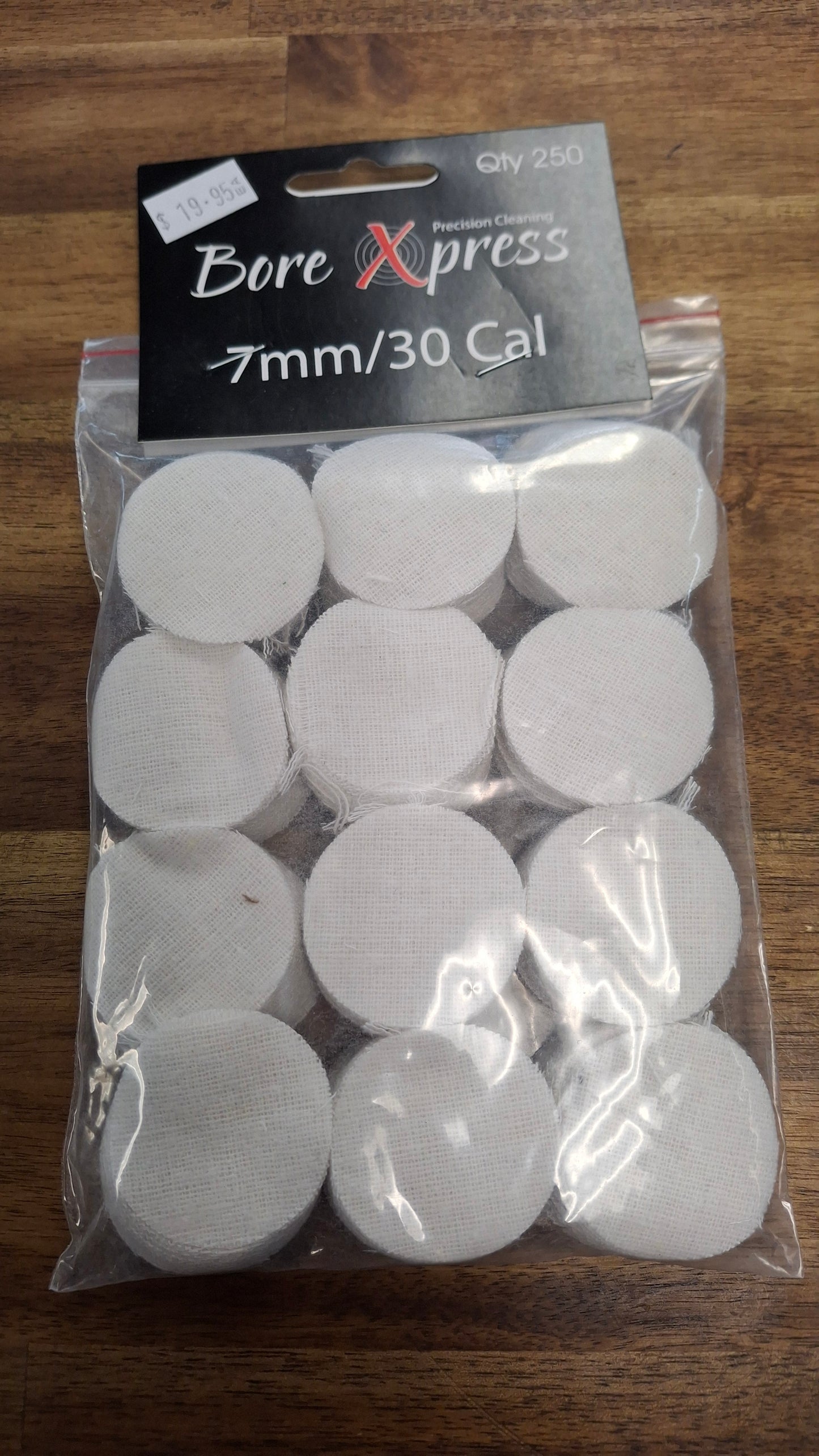 Bore Xpress cleaning Patches 250 Pack