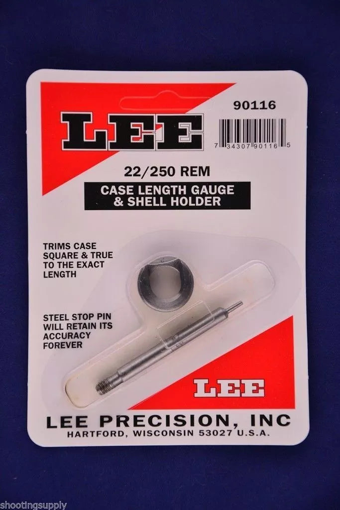 Lee Case Length Gauge and Shell Holder - 22-250 Remington - 90116