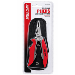 SPLIT RING PLIERS W/BRAID CUTTER
