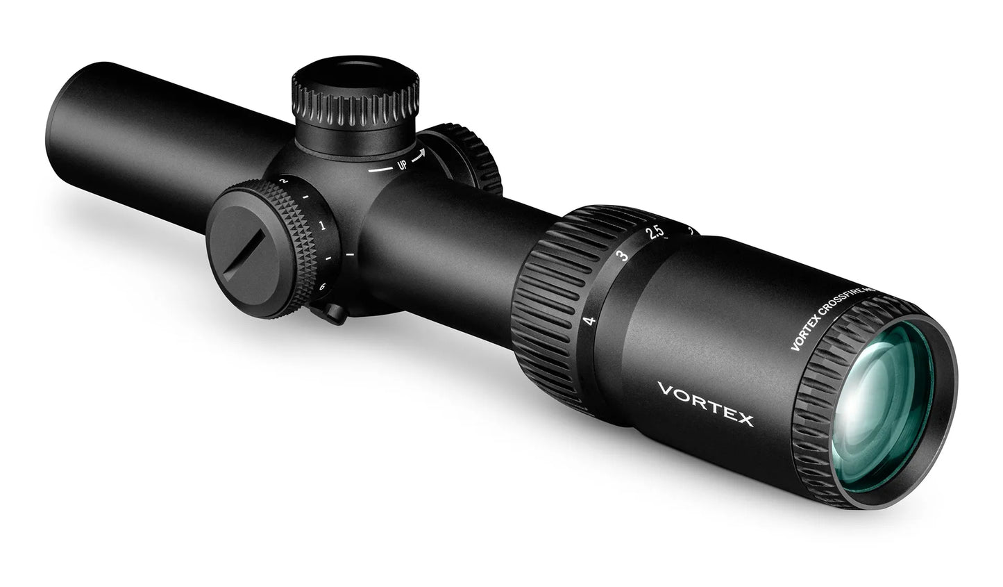 Crossfire® HD 1-4x24 Illuminated Dead-Hold® 2A BDC (MOA) Reticle | 30mm Tube
