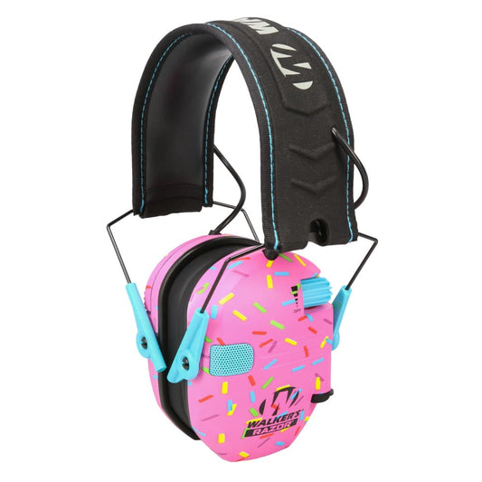 Walkers Razor Slim Electronic Ear Muffs Pink Sprinkle
