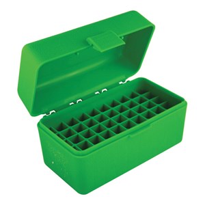 MTM RIFLE AMMO CASES 50 ROUND WITH HINGED LID
