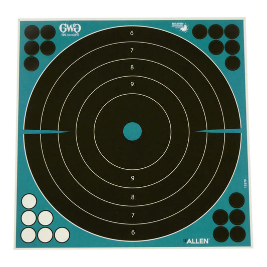 ALLEN GIRLS WITH GUNS SPLASH ADHESIVE TARGET 12" BULLSEYE 5PK