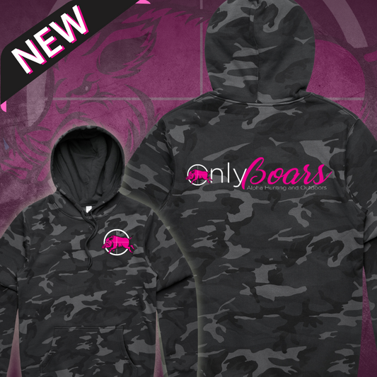 Only Boars Camo Hoodie with Pink Print