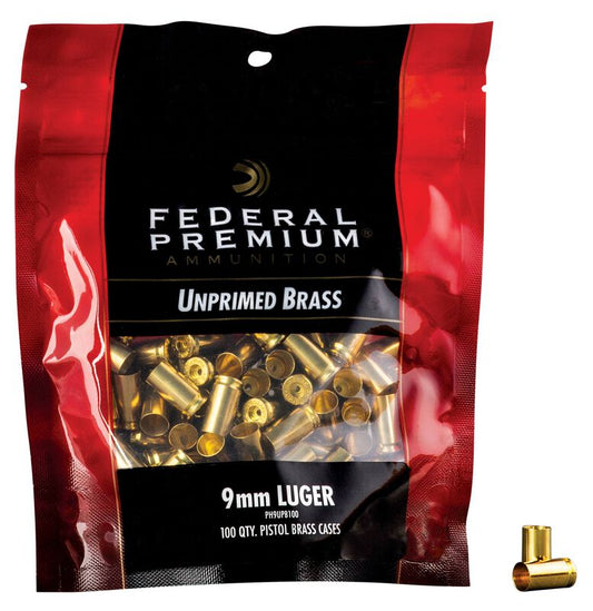 Federal Unprimed Brass-Handgun 9mm Luger