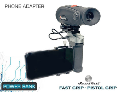 Pistol Grip Power Bank With Phone Mount Included