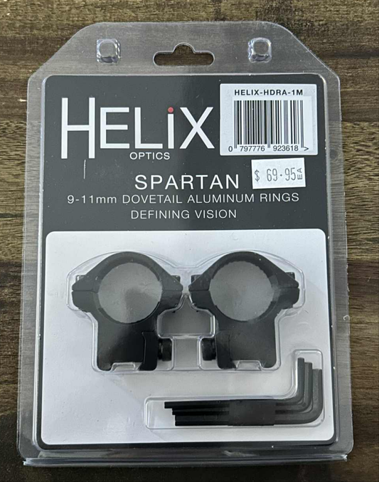 Helix Spartan 9-11m Dovetail aluminium rings - Medium