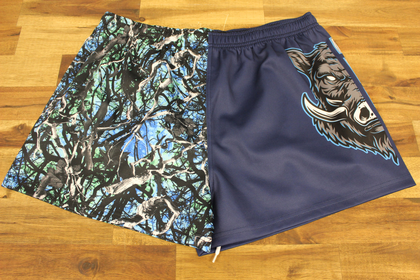 Camo Desing Half Hog Footy Shorts