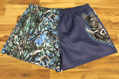 Camo Desing Half Hog Footy Shorts