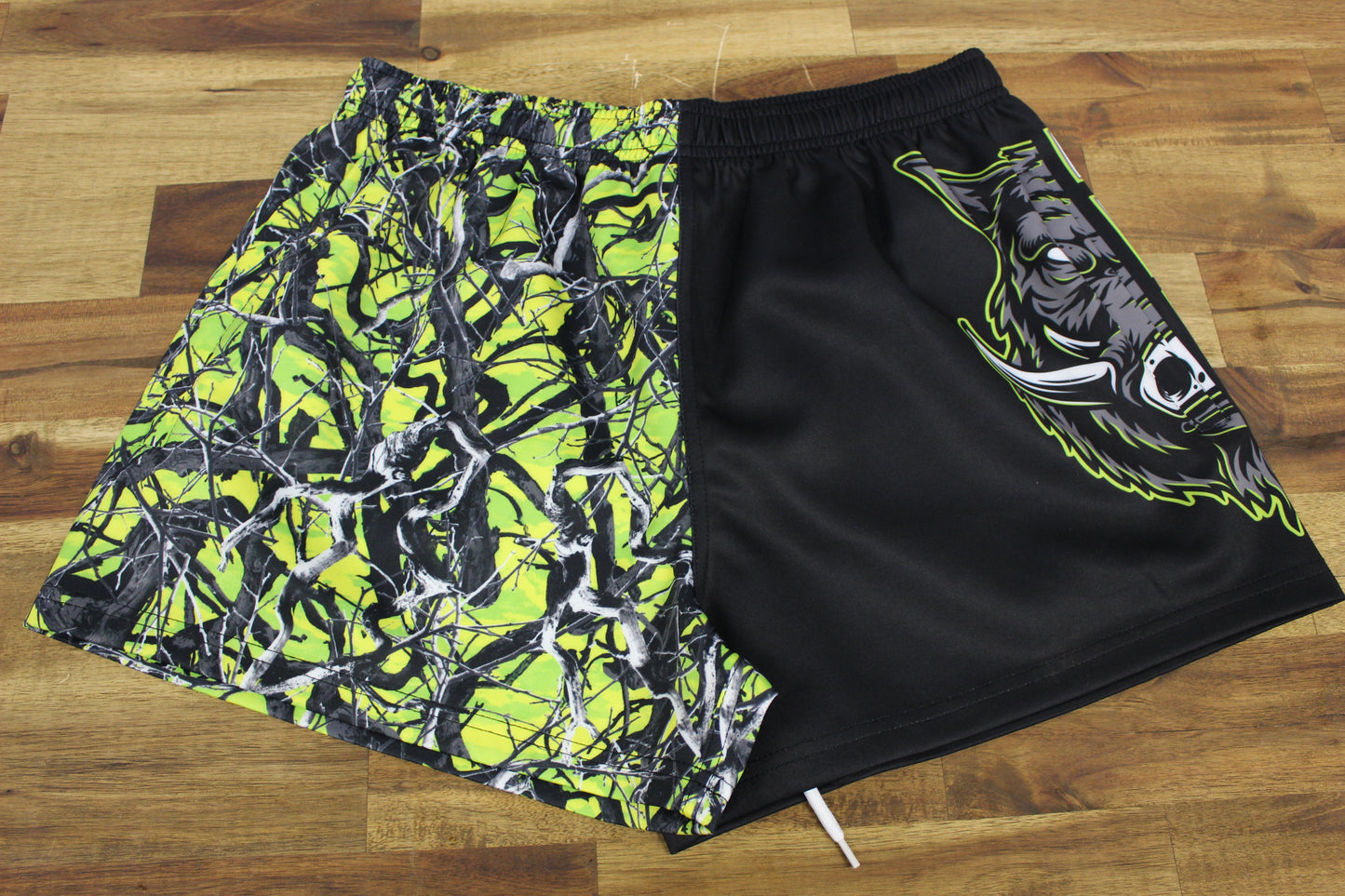 Camo Desing Half Hog Footy Shorts