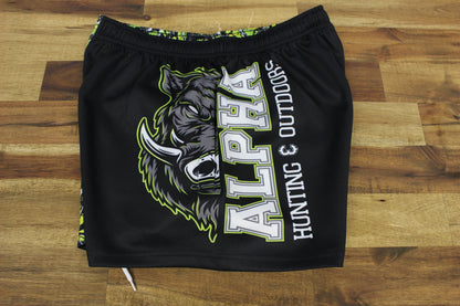 Camo Desing Half Hog Footy Shorts
