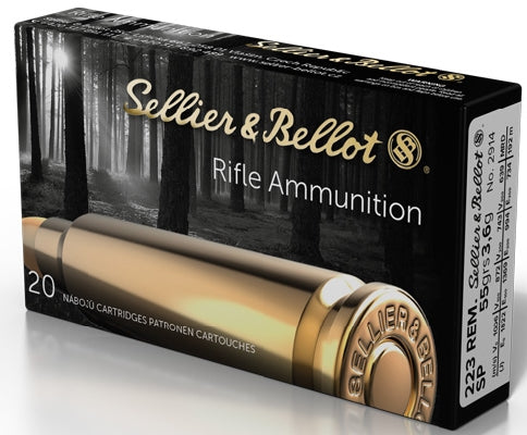 Sellier & Bellot 223 Rem 55 grain SP 20 rounds