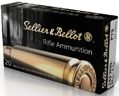 Sellier & Bellot 243 Win 95 grain PTS (Hornady SST) Ammo 20 rd