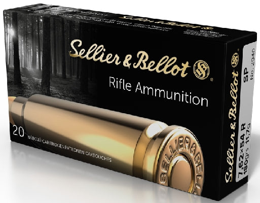Sellier & Bellot 7.62x54R Russian 180 grain SP Ammo 20 rd