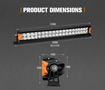 Lightfox Rigel Series 20inch Osram LED Light Bar 1Lux 509m 15096 Lumens