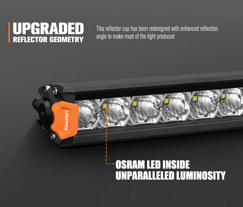Lightfox Vega Series 28inch Osram LED Light Bar 1Lux 494m 17612 Lumens