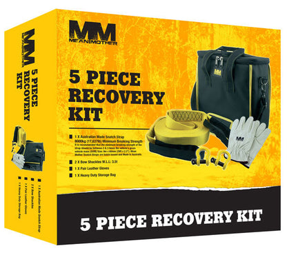 Mean Mother 5 pce 4WD Recovery Kit (8,000 Kgs Snatch Strap)