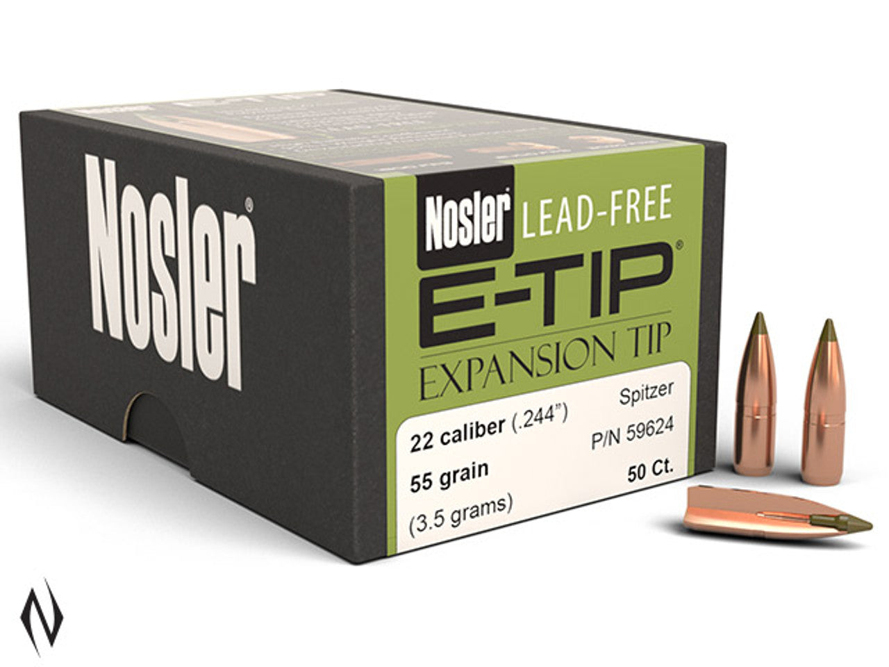 NOSLER 224 55GR E-TIP 50PK