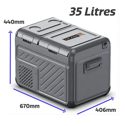 OCAM Explore 35 Litre Portable Camping Fridge Freezer, Dual Zone
