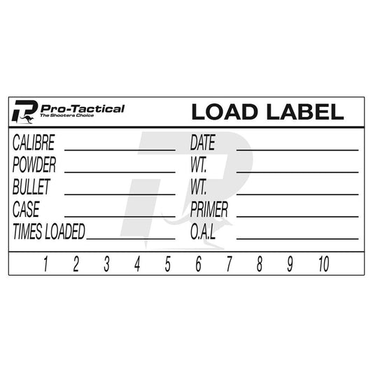 Pro-Tactical Ammo Box Load Label Sticker (5 sticker sheet)