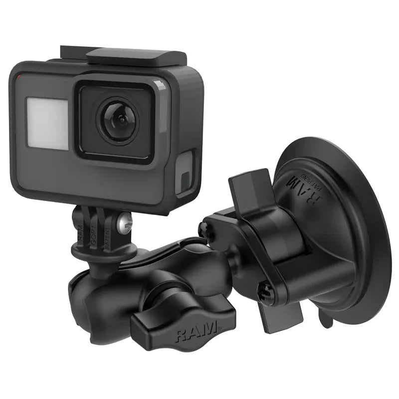 Suction Cup Mount with Action Camera Adapter (Short Arm)RAM-B-166-A-GOP1U