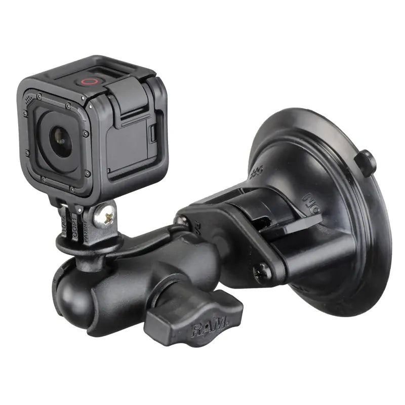 Suction Cup Mount with Action Camera Adapter (Short Arm)RAM-B-166-A-GOP1U