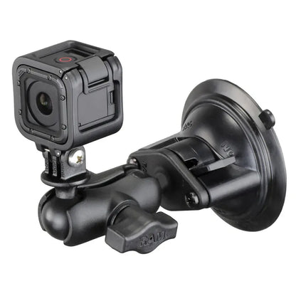 Suction Cup Mount with Action Camera Adapter (Short Arm)RAM-B-166-A-GOP1U
