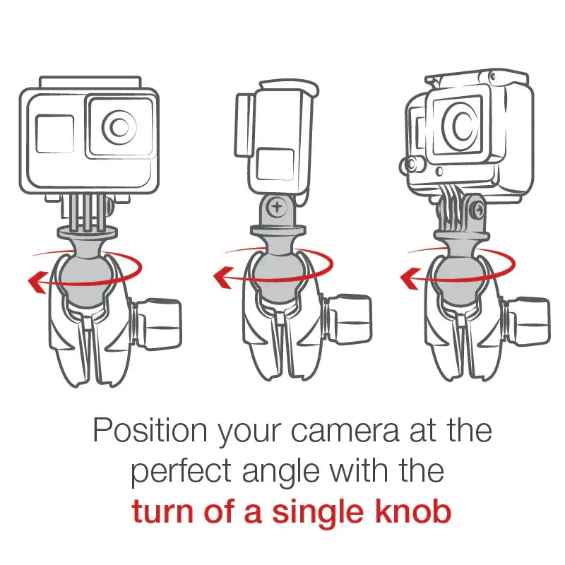 Suction Cup Mount with Action Camera Adapter (Short Arm)RAM-B-166-A-GOP1U