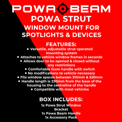 Powa Beam Powa Strut Window Setup for Spotlight