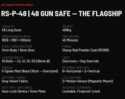 Red Shield 48 Gun Premium Safe