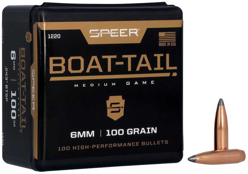 Boat-Tail Rifle Bullet .243 100 grain  S1220