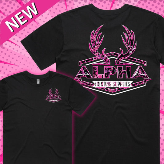 Pink Camo Alpha Hunting Cotton Tshirt