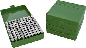 MTM PISTOL AMMO CASES 10O ROUND WITH HINGED LID